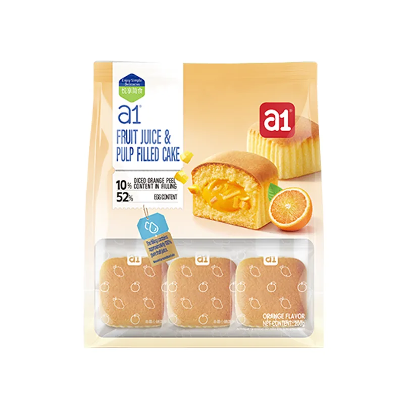 a1 Gâteau Fourré au Jus et aux Fruits, Saveur Orange