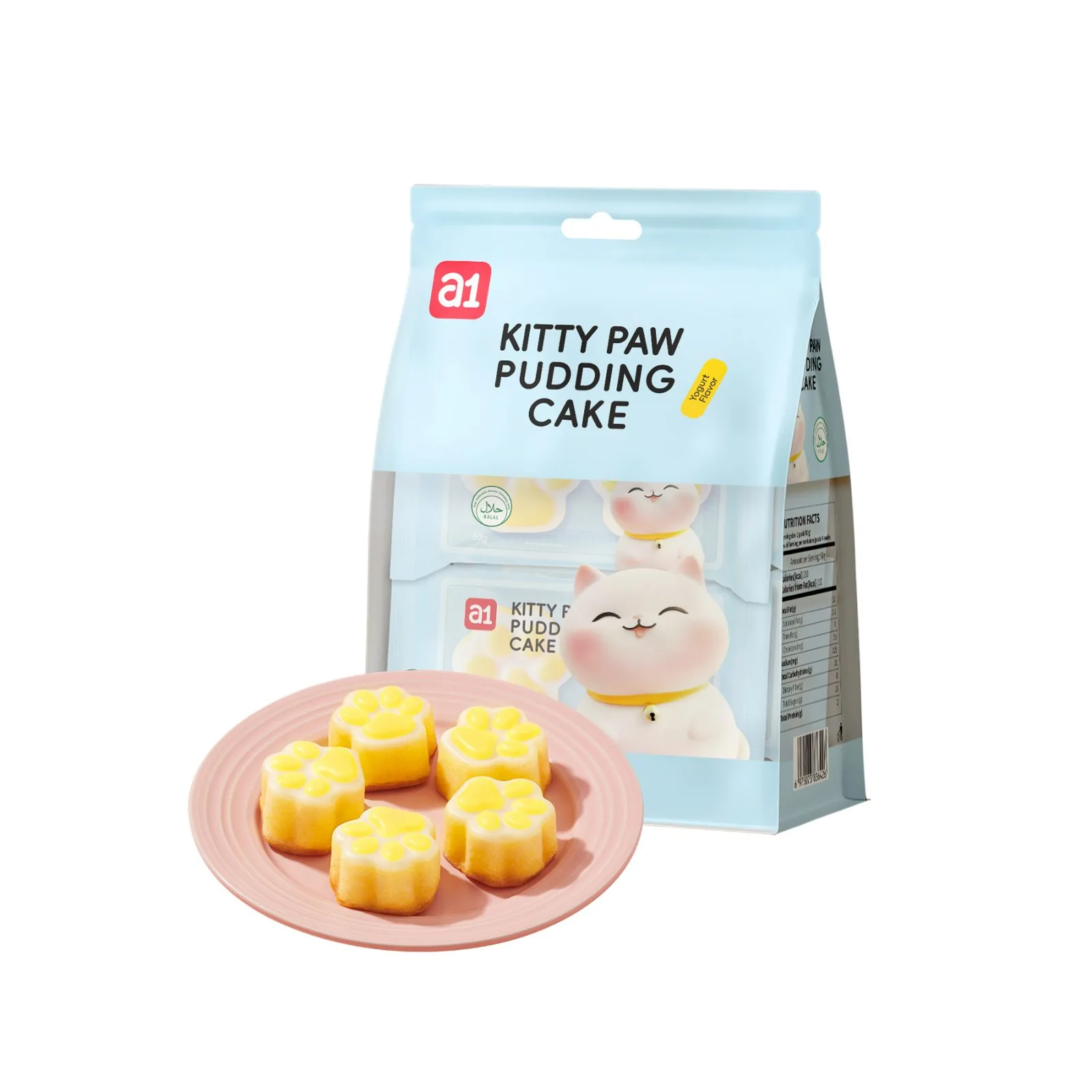 a1 Gâteau Pudding Patte de Chat, Saveur Yaourt