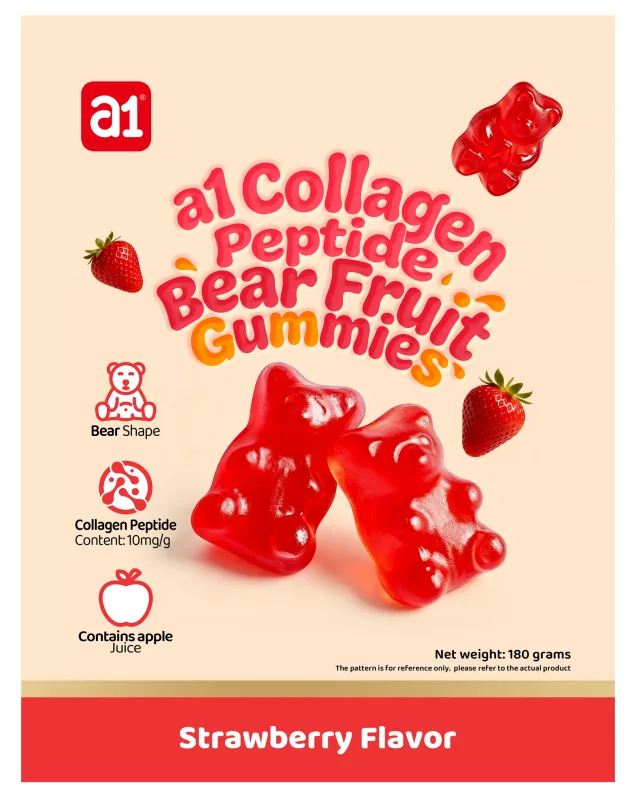 a1 Gummies aux Fruits Fraise, Enrichis en Calcium