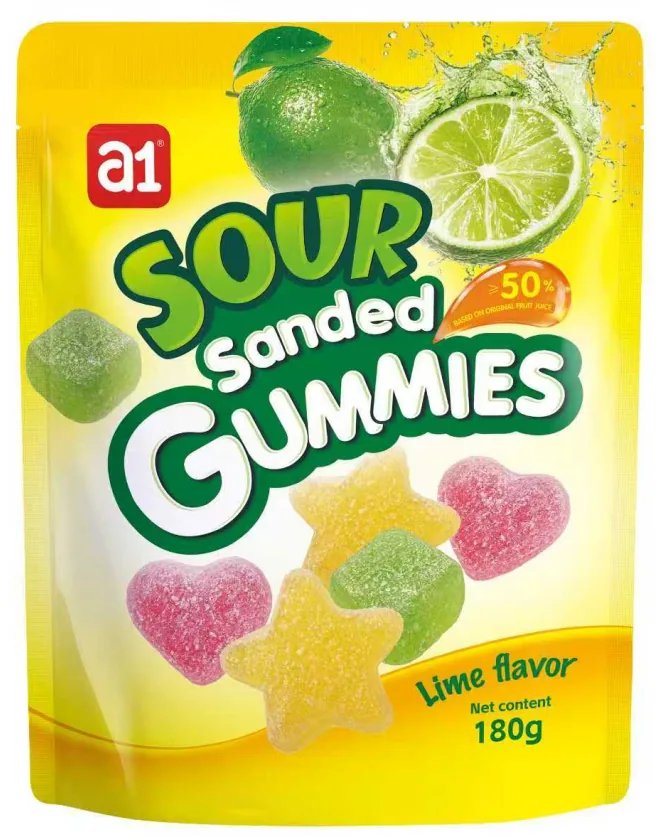 Gummy Acide Enrobée de Sucre (Citron Vert)