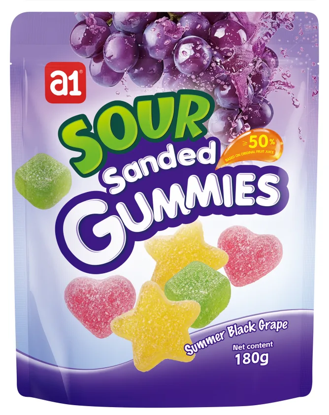 Gummy Acide Enrobée de Sucre (Raisin)