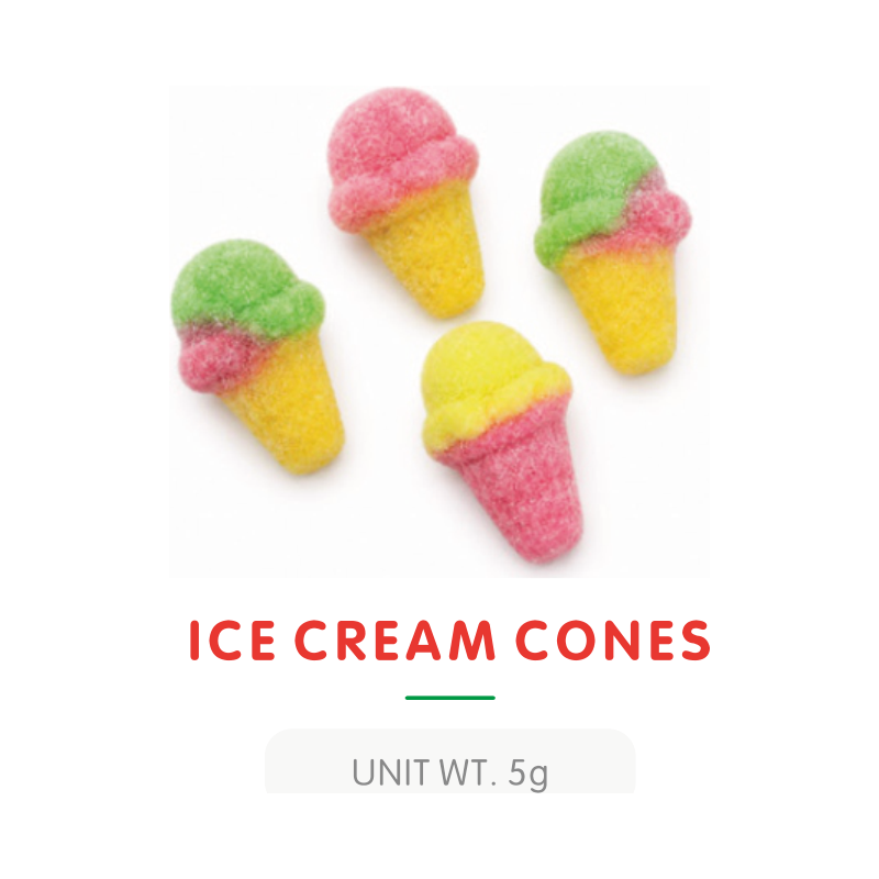 Bonbon Gummy Cornets de Glace Assortis