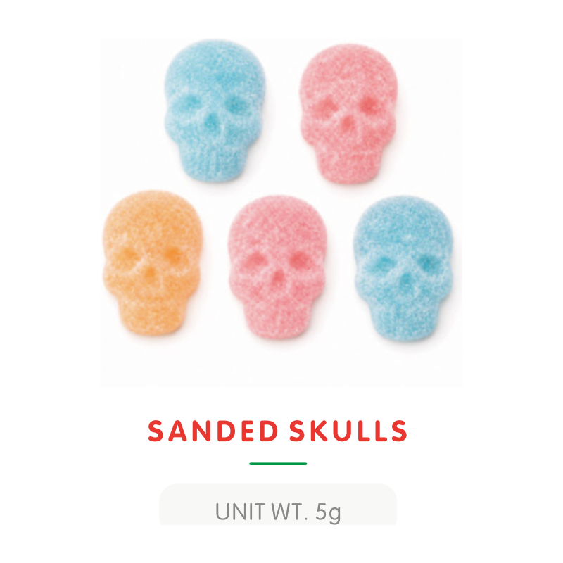 Bonbon Gummy Crâne Enrobé de Sucre