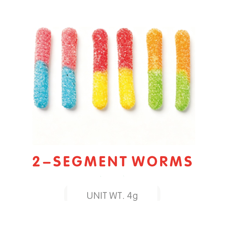 Bonbon Gummy Ver à Deux Segments