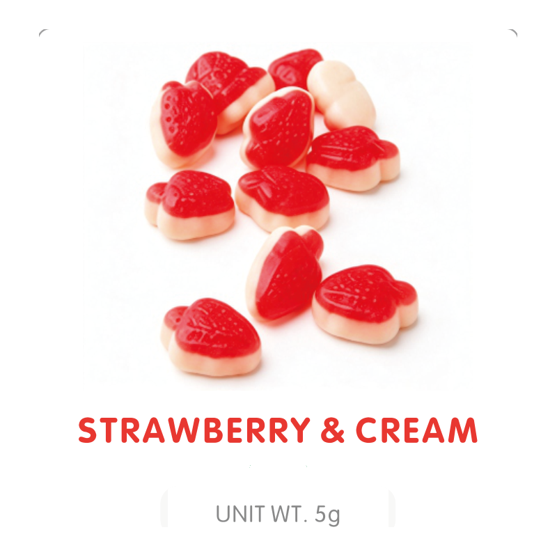 Bonbon Gummy Fraise et Crème