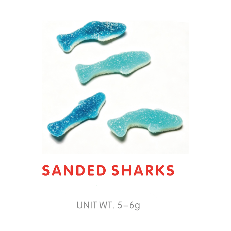Bonbon Gummy Requin Enrobé de Sucre