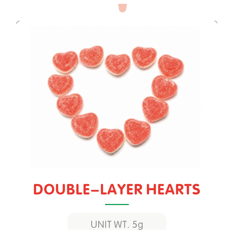 Bonbon Gummy Cœur Double Couche