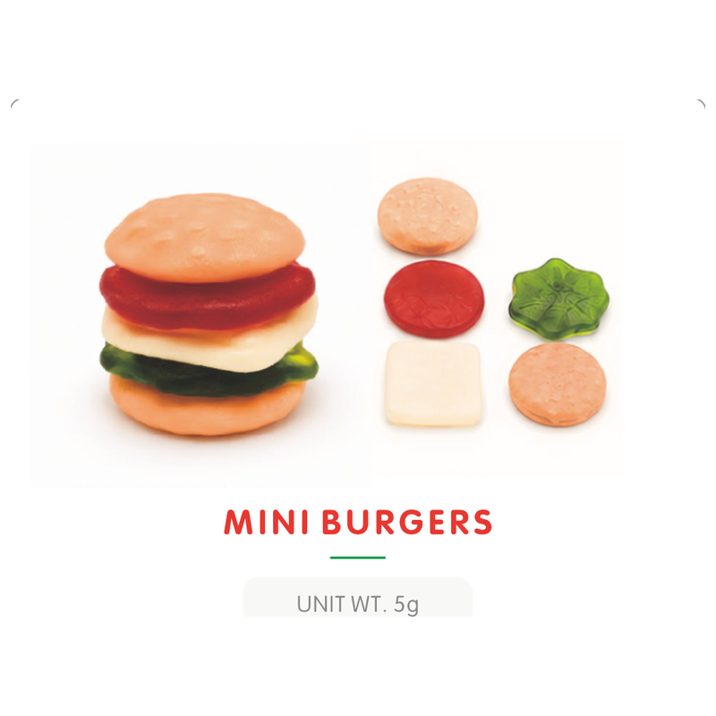 Bonbon Gummy Mini Burgers Assortis