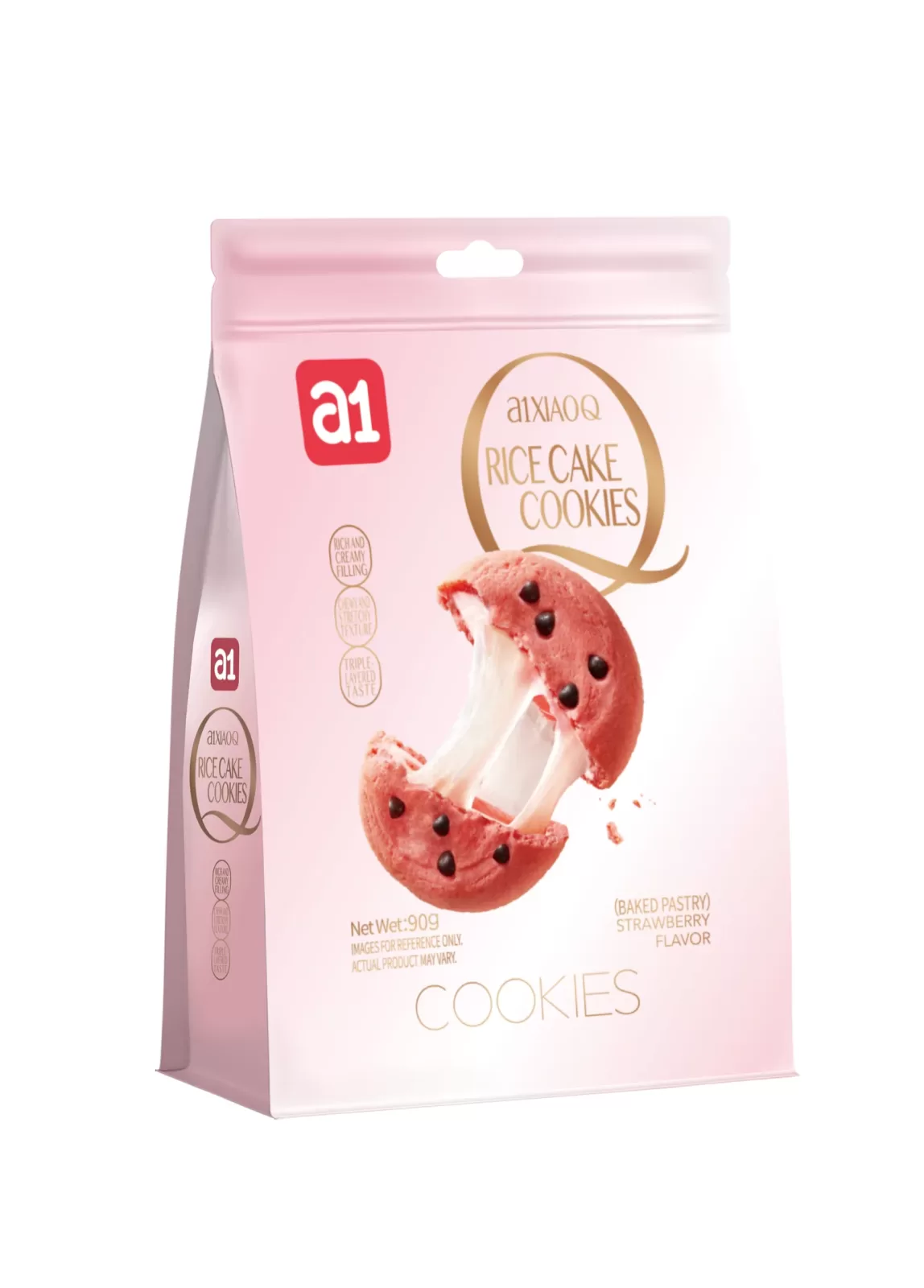 Biscuit de riz a1 parfum fraise, 90 g, la ligne à neuf mois