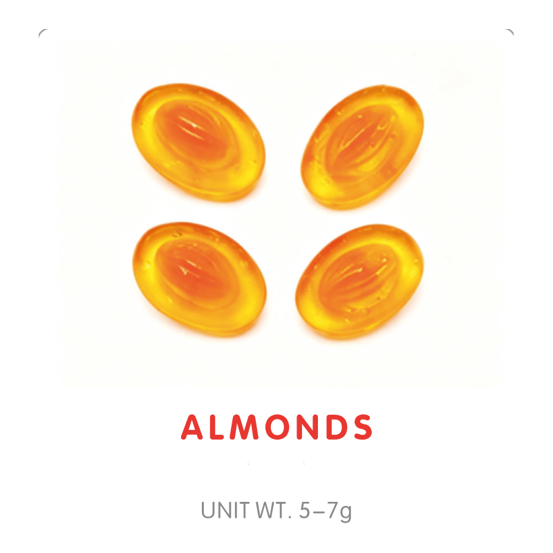 Bonbon Gummy en Forme d'Amande