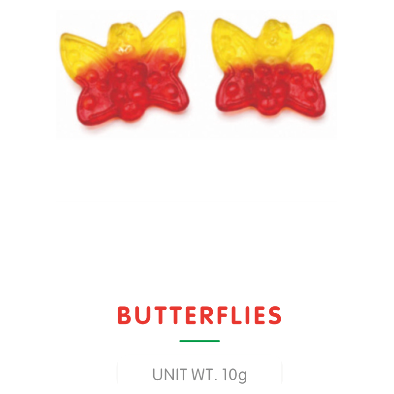 Bonbon Gummy en Forme de Papillon