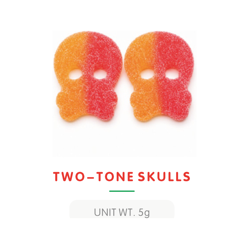 Bonbon Gummy Crâne Bicolore