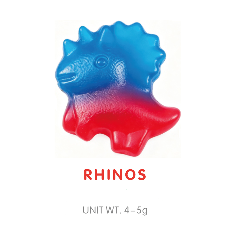 Bonbon Gummy en Forme de Rhinocéros