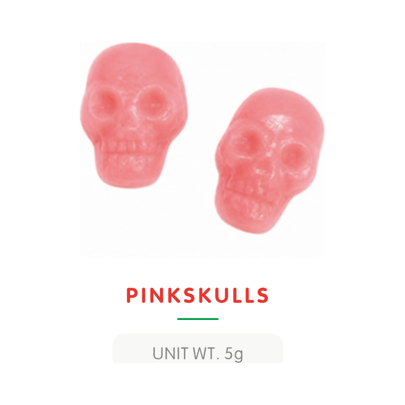 Bonbon Gummy Crâne Rose d'Halloween