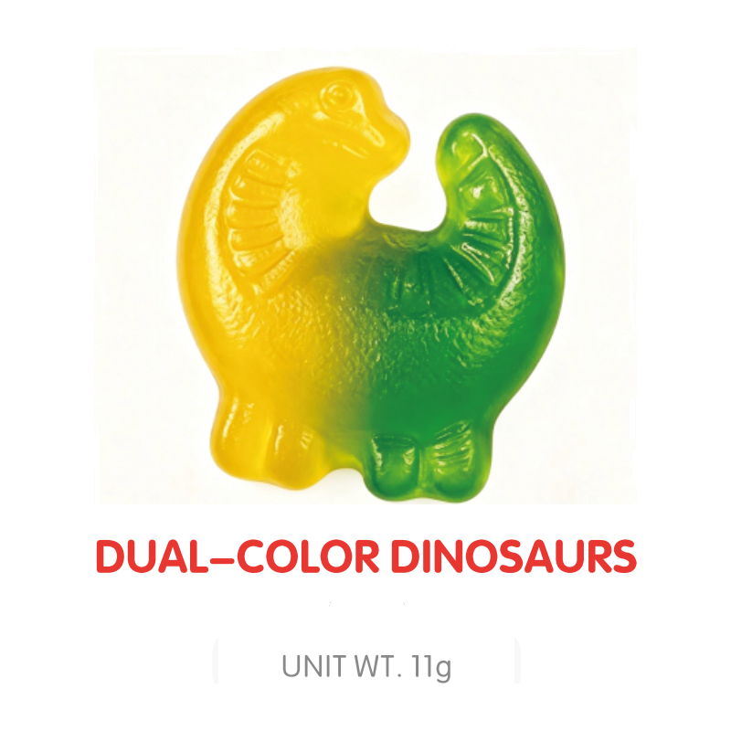 Bonbon Gummy Dinosaure Bicolore