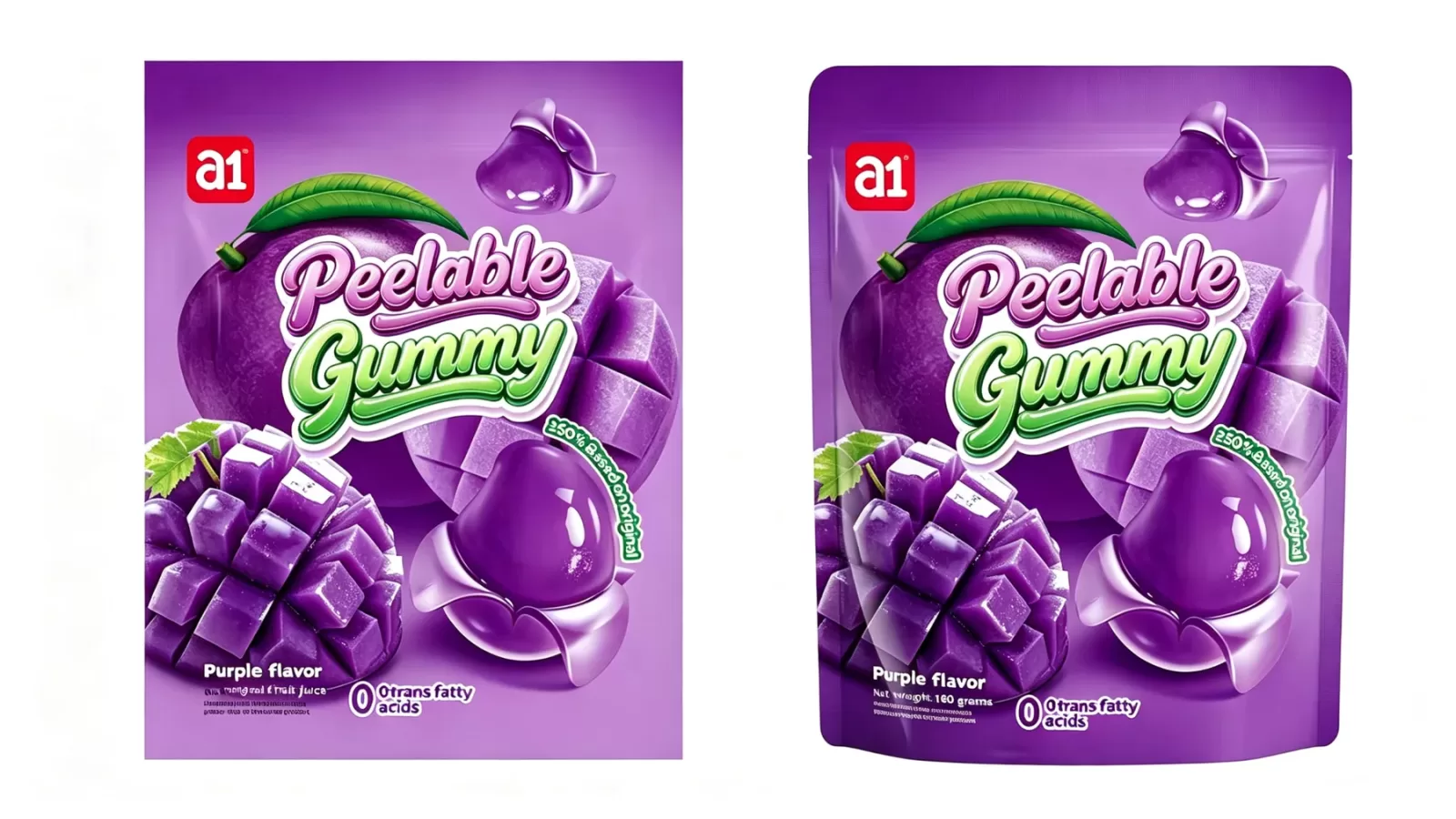 Gomme pelable présentée dans un format premium de type pot